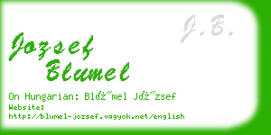 jozsef blumel business card